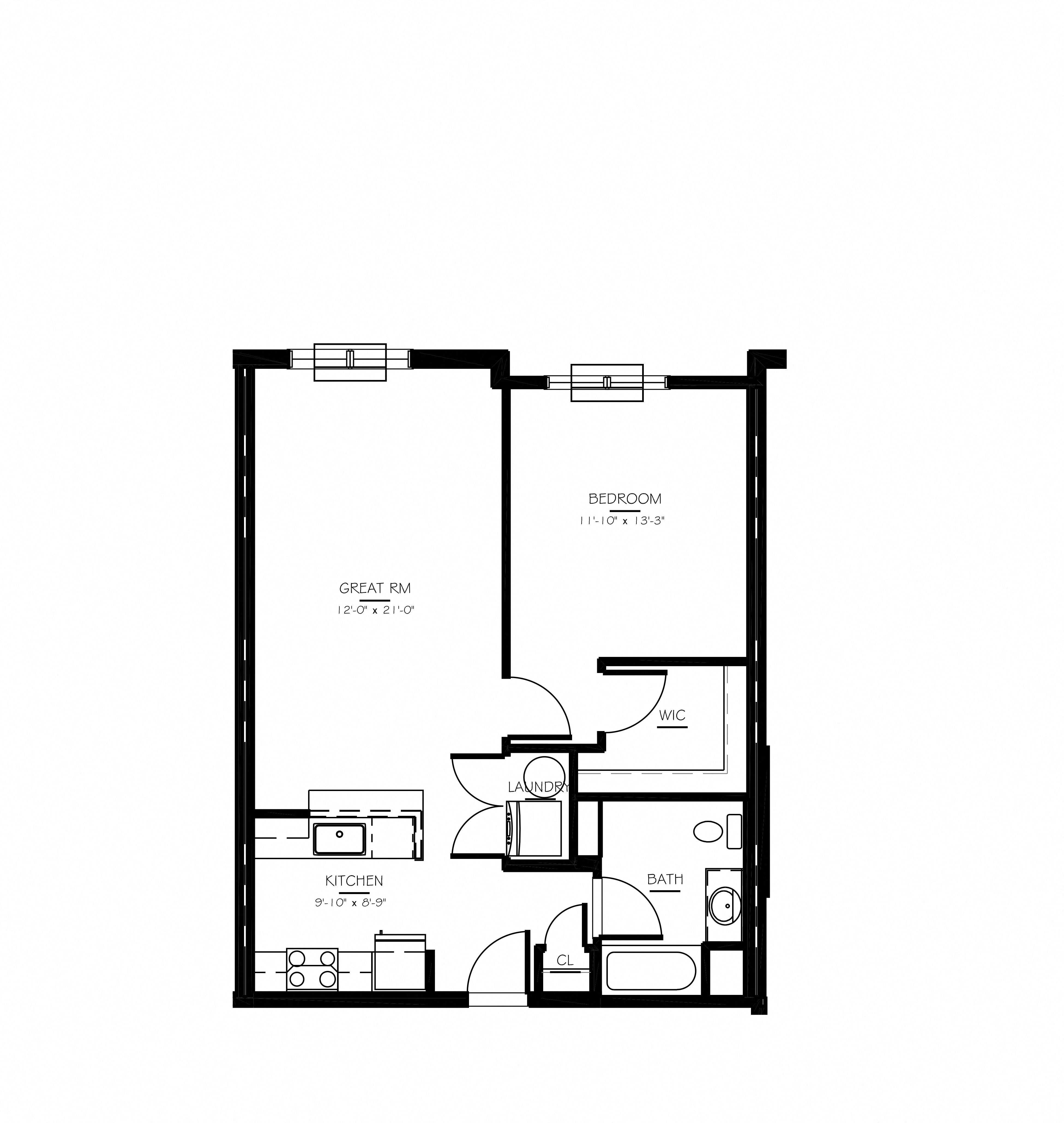 floorplan of apartment 1708